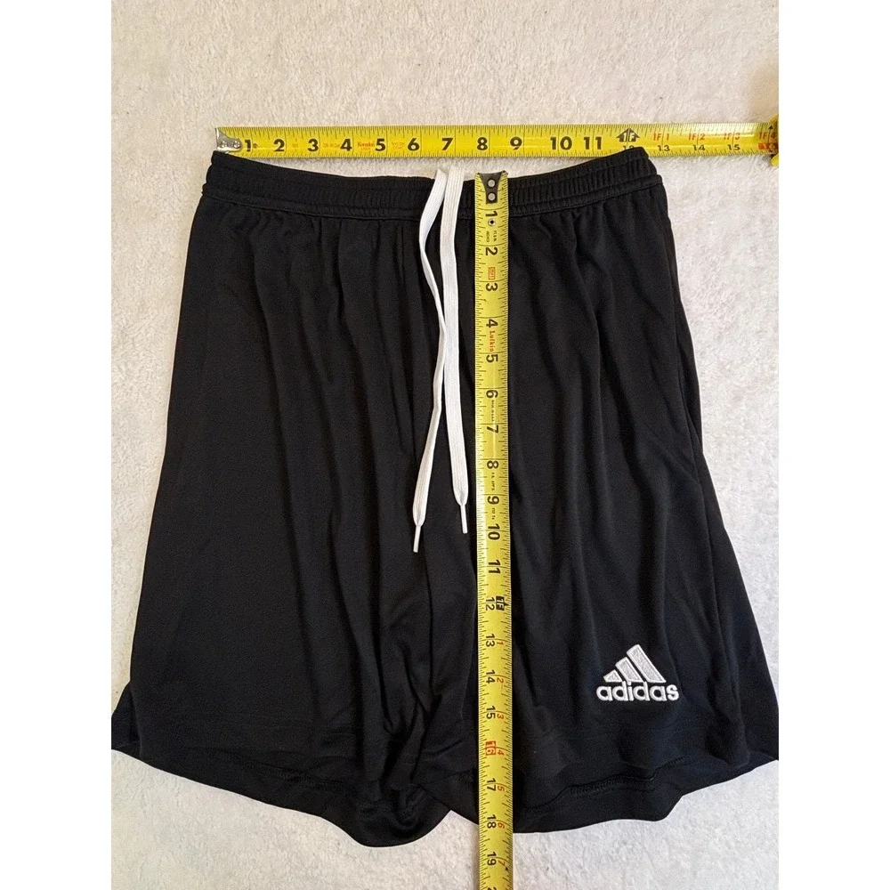 Adidas Aeroready Mens Soccer Training Shorts Black White Logo Size Medium